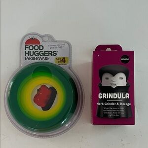 Farberware Food Huggers -Grindula Herb Grinder & storage